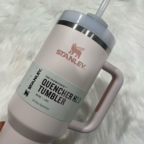 NWT Stanley Flowstate Adventure Quencher H2.0 Travel Tumbler 40 Oz Rose Quartz - Picture 2 of 8